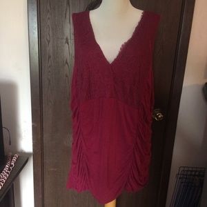 Plus Size Sexy Maroon Top